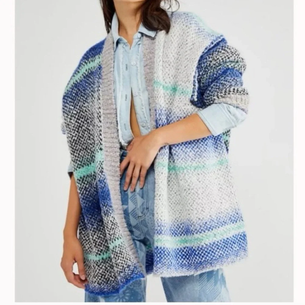 Free People Daydreamer Cardigan Sparkling Seas Size XS Extra Small - Picture 6 of 12